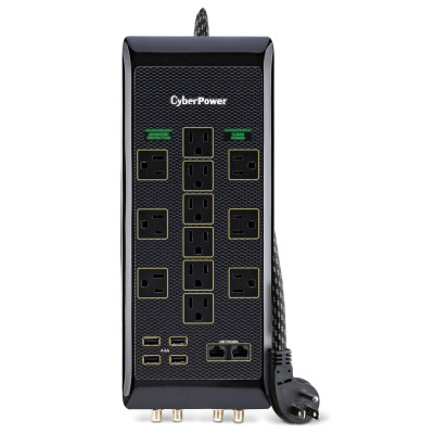 CyberPower PBJ5UC Surge protector, 15-Amp, 3480 Joules, 12 NEMA 5-15R outlets